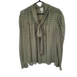 Joie chiffon puffed sleeve blouse